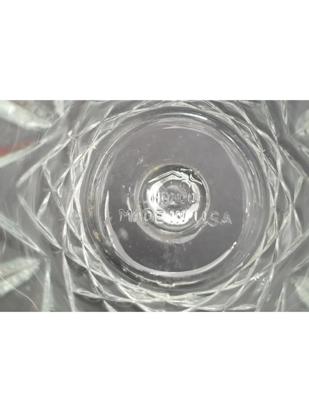 Vintage Home Interiors Clear Glass Cut Bell Candle Covers - Clear set of 2.